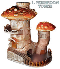Mushroom Tower - Dice Tower and Dice Locker , D D, Wargaming