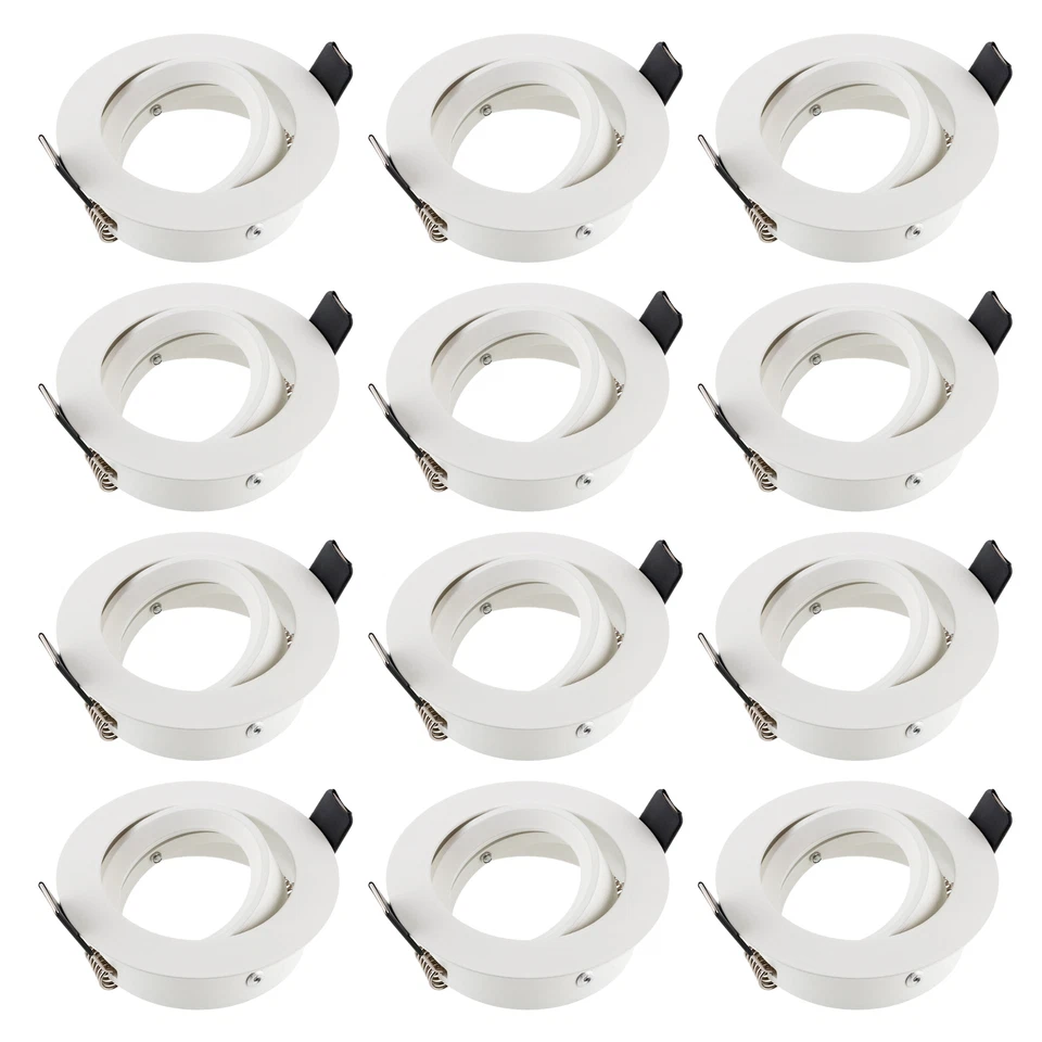 12x Einbau Strahler Rahmen weiß schwenkbar Decke LED Halogen Leuchte 230V SEBSON