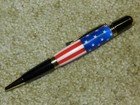 Manhattan Ballpoint Twist Pen with Stars and Stripes Body & Gold & Black Trim — photo 1
