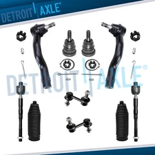 10pc Upper Ball Joint Inner Outer Tierod Sway Bars for Nissan Titan and Armada