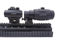 Micro Red Dot Scope with 3x Flip to Side Magnifier Combo - Aimpro Red Dot 