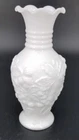 Imperial Glass Vintage Milk Glass Bud Vase Loganberry Scalloped Edges WEDDING
