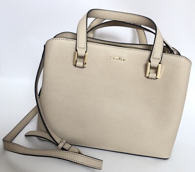 Calvin Klein Brenda Satchel Bag Handbag Fawn Beige retail