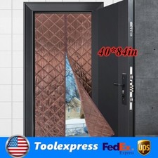 Magnetic Thermal Insulated Door Curtain Room Divide Waterproof Cover 40*84 In