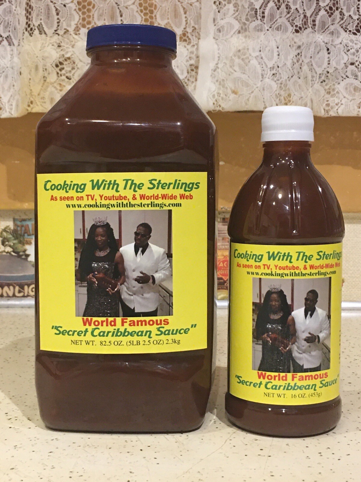 World Famous Caribbean bbq sauce Large Bottle 82.5 oz for $ 25