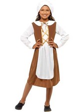 Tudor Girl Costume, Brown