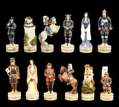 Schachfiguren Set - Samurai Krieger - Schach Figuren Veronese
