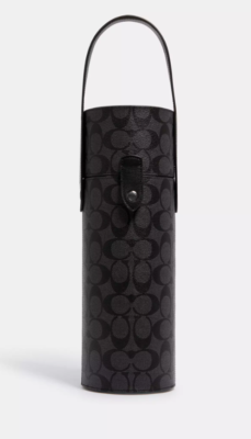 COACH 非売品 ノベルティ ワインボトルケース Coach C1504 Black Signature C Coated Canvas Wine Bottle Holder