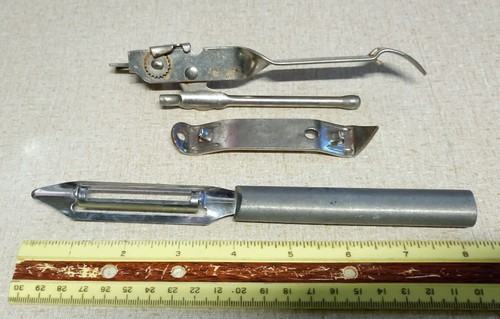 Vintage RADA Aluminum Handle Floating Blade Fruit Vegetable Peeler EKCO 3 Way - Picture 7 of 7