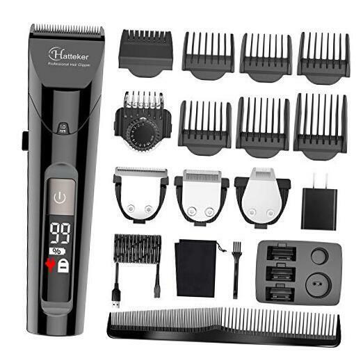 Hatteker Mens Hair Clipper Beard Sales results No. 1 Trim Safety and trust Trimmer Precision Cordless