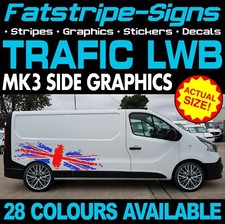 to fit RENAULT TRAFIC MK3 LWB GRAPHICS STICKERS STRIPES DAY VAN CAMPER MOTORHOME