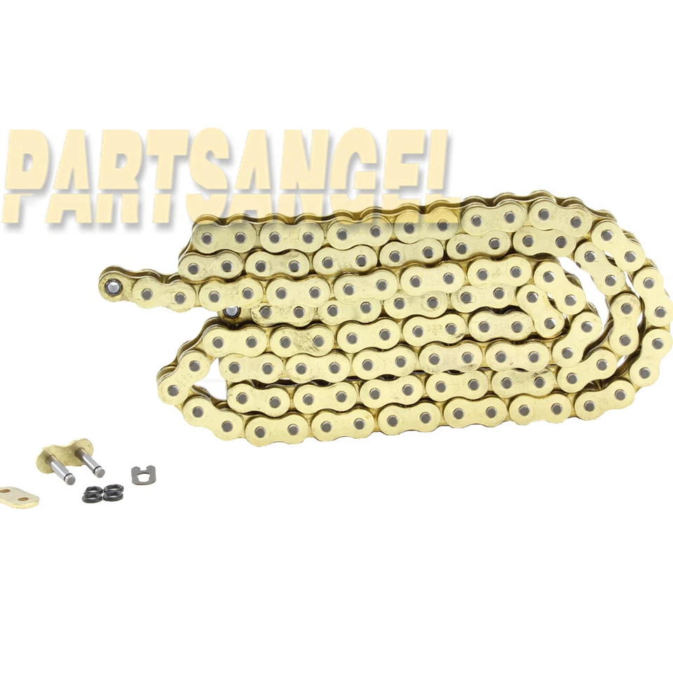 525 Gold O-ring Chain 116 Links for Suzuki GSXR 750 Triumph 675 Daytona BMW F650 - Image 2 of 3