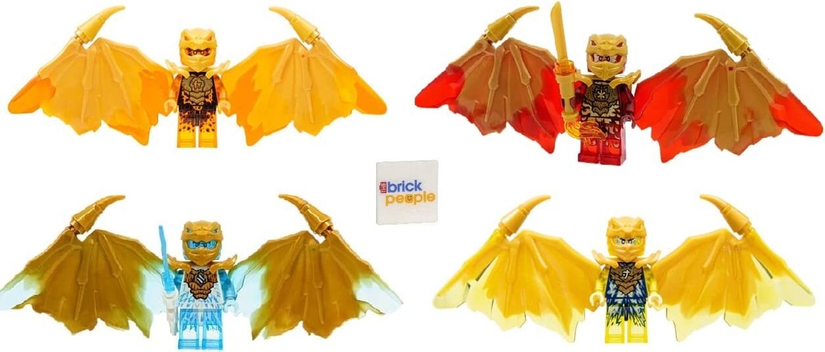 しぃこ様 KEEP LEGO Ninjago Crystalized Golden Dragon Set Cole Jay Zane Kai