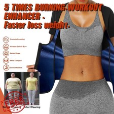REMEBSWEAT Women's Sauna Suit Shirt Waist Trainer Sweat Vest Fajas