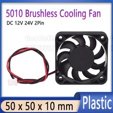 5010 DC 12V 24V 2Pin Brushless PC Printer Cooling Fan 50 x 50 x 10 mm 5cm