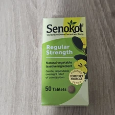 Senokot Regular Strength Natural Laxative Tablets - 50 Count - Ex: 7/27