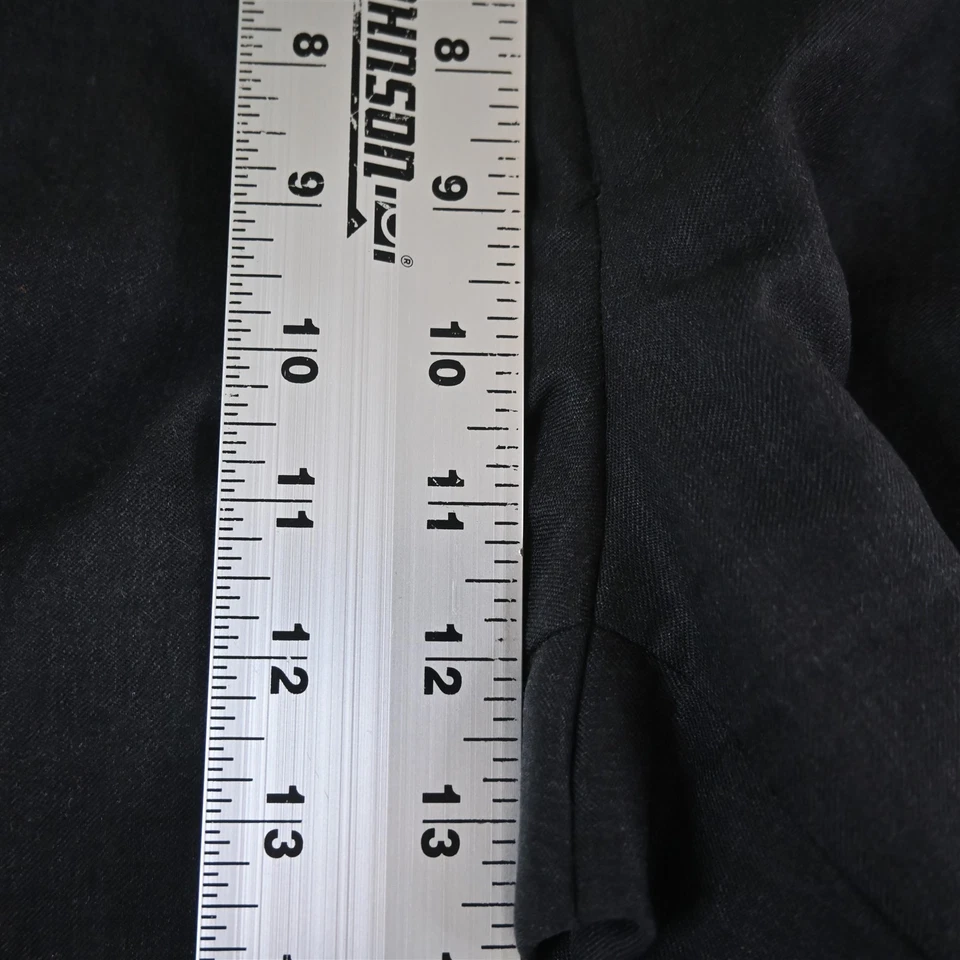 Calça Jos A Bank 33x32 cinza lã cashmere flanela corte completo plissada cintura alta - Imagem 3 de 4