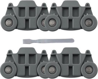 4-Pack Heavy-Duty Steel Dishwasher Wheels for Whirlpool Kenmore Kitchenaid