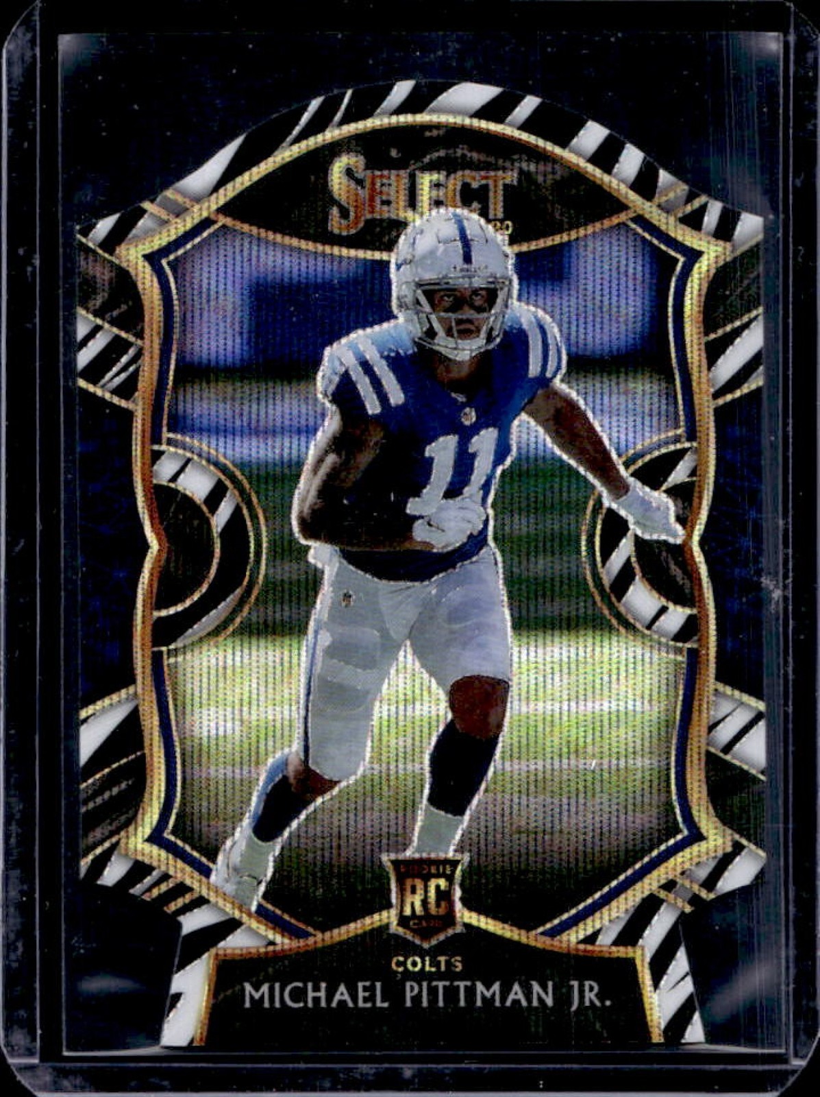 2020 Select Michael Pittman Jr. RC Zebra Prizm Die Cut Concourse #62 Colts