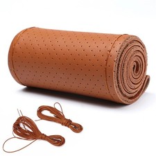 Car Truck Steering Wheel Cover Leather Stitch On 15 16 17 18 19 Inch 38 -50cm Car Truck Steering Wheel Cover Leather Stitch On 15 16 17 18 19 Inch 38 -50cm