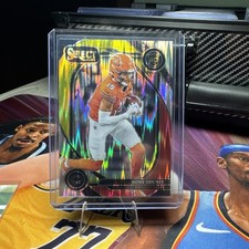 2024 Panini Select - Club Level Rome Odunze #236 Red & Yellow Shock Prizm (RC)