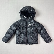 Nike Kids Chevron Cinched Quilted Puffer Jacket 2T Black