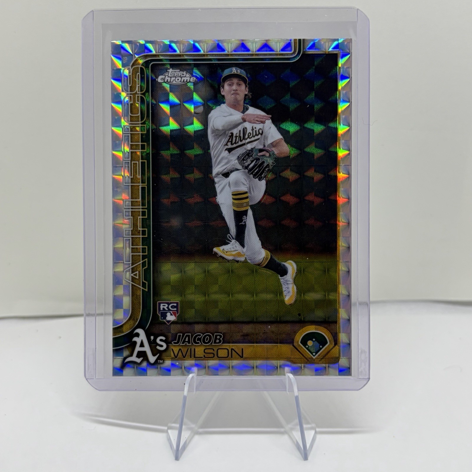 2025 Topps Chrome - Jacob Wilson #96 Geometric Refractor (RC)