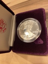 Moneta argento American Eagle PP Proof 1 oncia 1 dollaro USA 1987 oncia argento 999