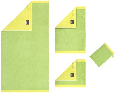 Cawö Lifestyle Splash 7071-45 Pistazie/Lemon Waschhandschuh Auswahl Größe
