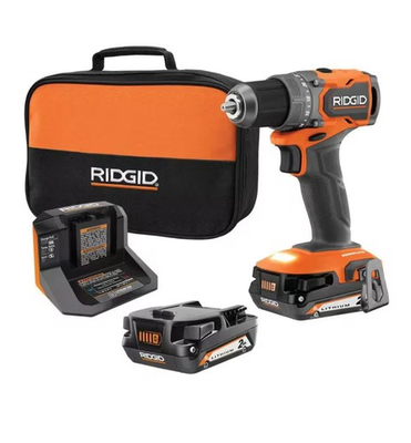 #ad Ridgid 18V 1 2 in Subcompact Drill Driver Brushless W 2 Ah Battery R87012K1 $102.19