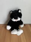 TY Vintage Bessie Black White Cat Attic Treasures Cuddly Small 8” Plush Beanie