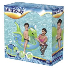 Bestway Fantasy Dragon Inflatable Ride On Pool Swim Float w/Heavy Duty Handles
