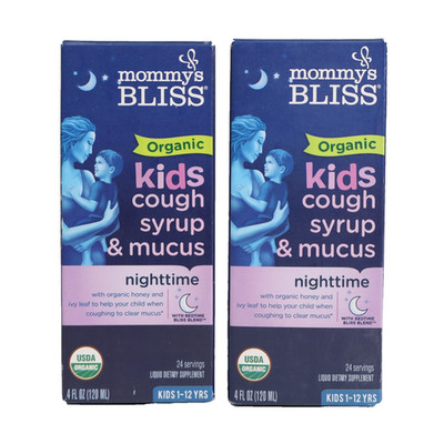 2 PACK Mommy's Bliss Kids Organic Cough Syrup & Mucus Relief 4 fl oz EXP 05/2026