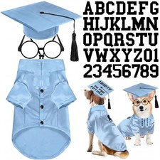 5 Pcs Dog Graduation Costume Set Include 2026 Pet Graduation Gown with Stole ...