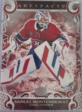 2024-25 UD Artifacts Samuel Montembeault Gold Materials #102 Montreal 21/399 A