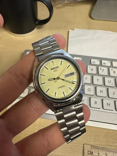 Vintage Seiko 5 Automatic 7009-3040  Day/Date Green Dial