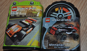 NEW LEGO Racers 8642 & 8304 Factory Sealed Smokin Slickster Monster Crusher cars
