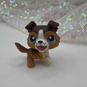 Figurine Littlest Pet Shop - Chien Colley N°67 - Authentique - Avec Aimant Rouge - Hasbro
