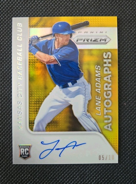 ⚾#D /10 RC Auto 2015 Prizm Gold LANE ADAMS Prizm Rookie #62 KANSAS CITY