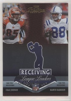 2007 Playoff Prestige League Leaders Foil Chad Johnson Marvin Harrison HOF 0a6