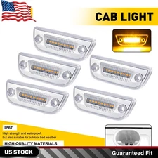 5X 9 LED Cab Marker Top Roof Running Lights Amber For Kenworth T680 T770 T880