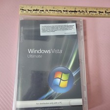 MICROSOFT WINDOWS VISTA ULTIMATE 32-bit ONLY- see pics As is - Disc good OPEN us