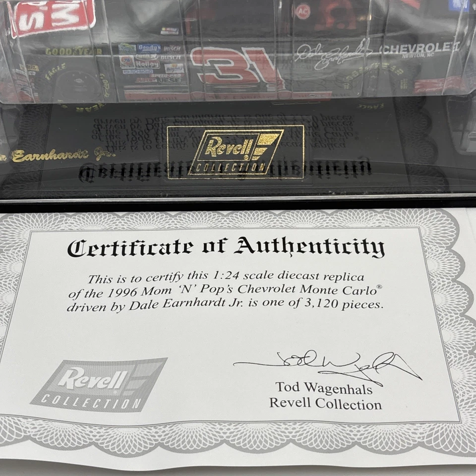 De colección ✅ Dale Earnhardt Jr 31 Revell Mom N Pops Chevy NASCAR 1:24 Diecast en estuche Foto 3 de 4