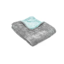 The Rag Company 52024-LIQUID8R-AQUA 20x24 Twist Loop Drying Towel AQUA & GREY