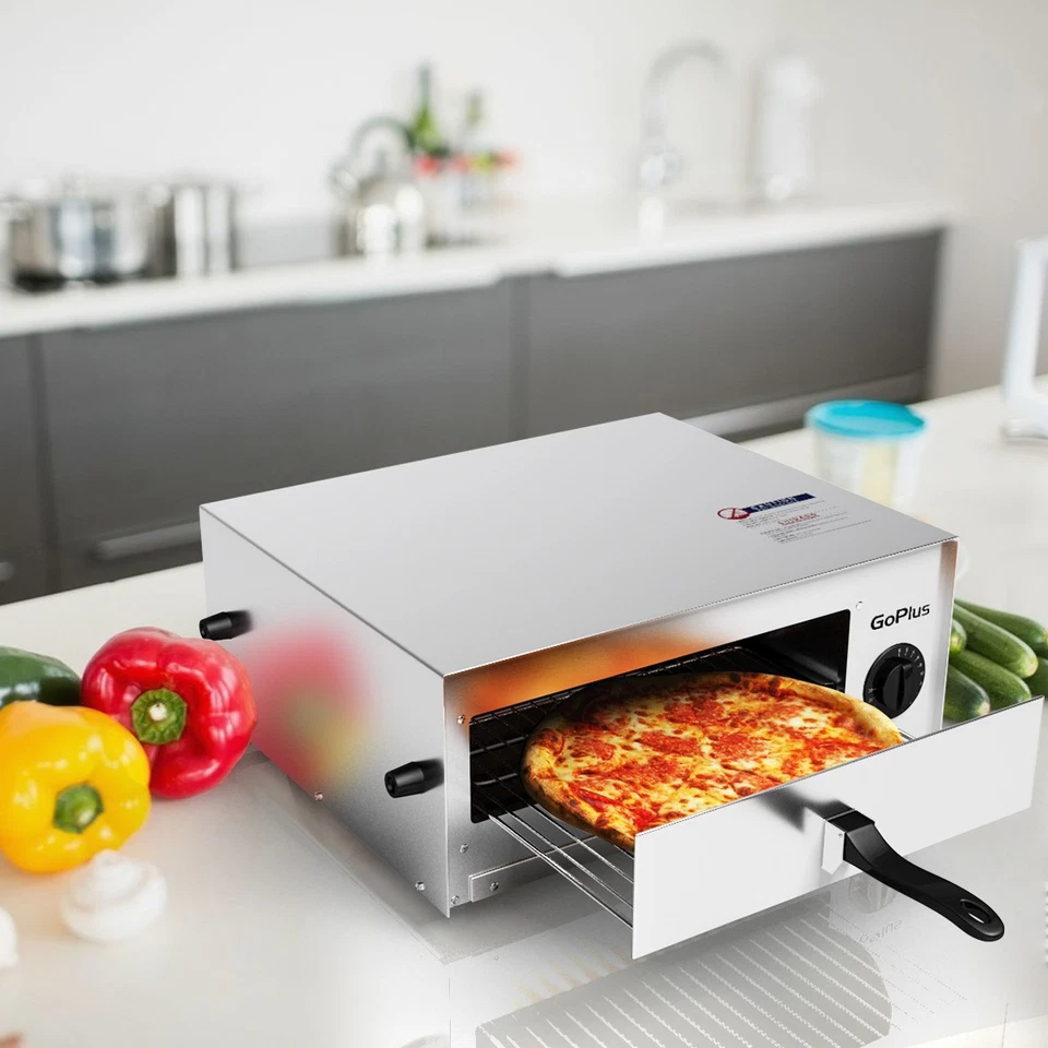 Horno para pizza Goplus Home Kitchen encimera de acero inoxidable sartén para hornear comercial - Imagen 3 de 4