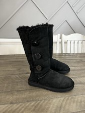 UGG-Bailey Button Triplet II Tall Boots Women 7 Black 1873