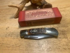 Rough Ryder Amber Jigged Bone Lockback 3 3/4" Pocket Knife RR193