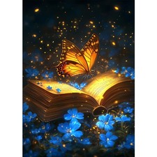 Book Flowers Diamond Art Kit for Adults 5D DIY Painting Craft Wall Decor Set