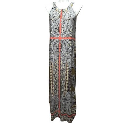 Cato Women s 18 W Plus Multi Color Maxi Dress Sleeveless Pullover Round Neck 