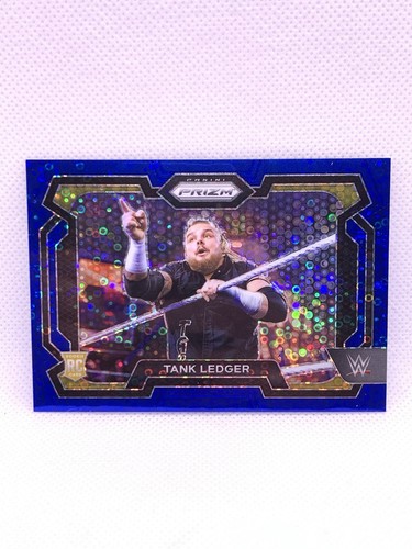 2024 Panini Prizm Undercard WWE, Tank Ledger Blue Disco RC, #'D /25, NM/Mint